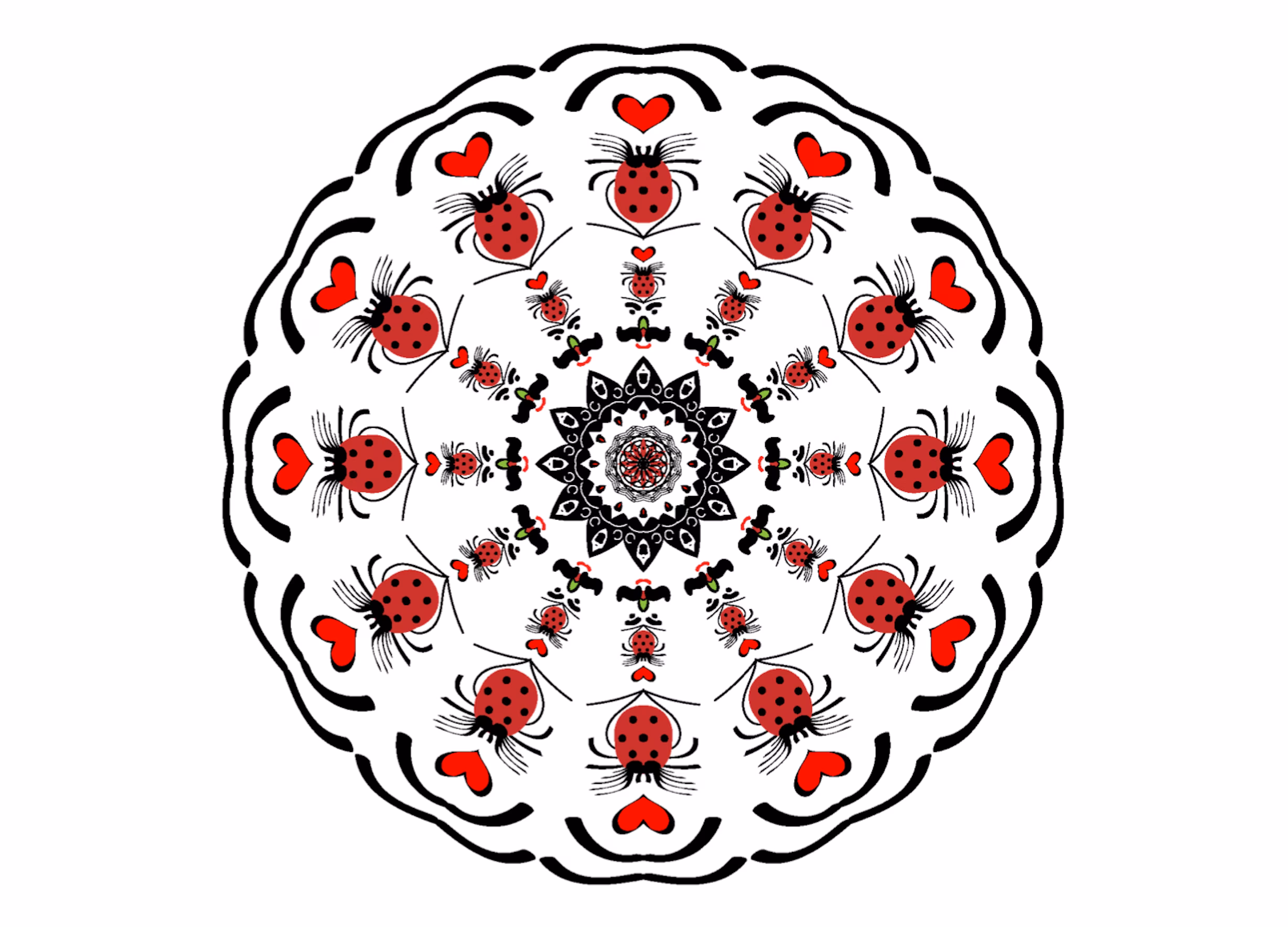 Ladybug Decorative Pattern