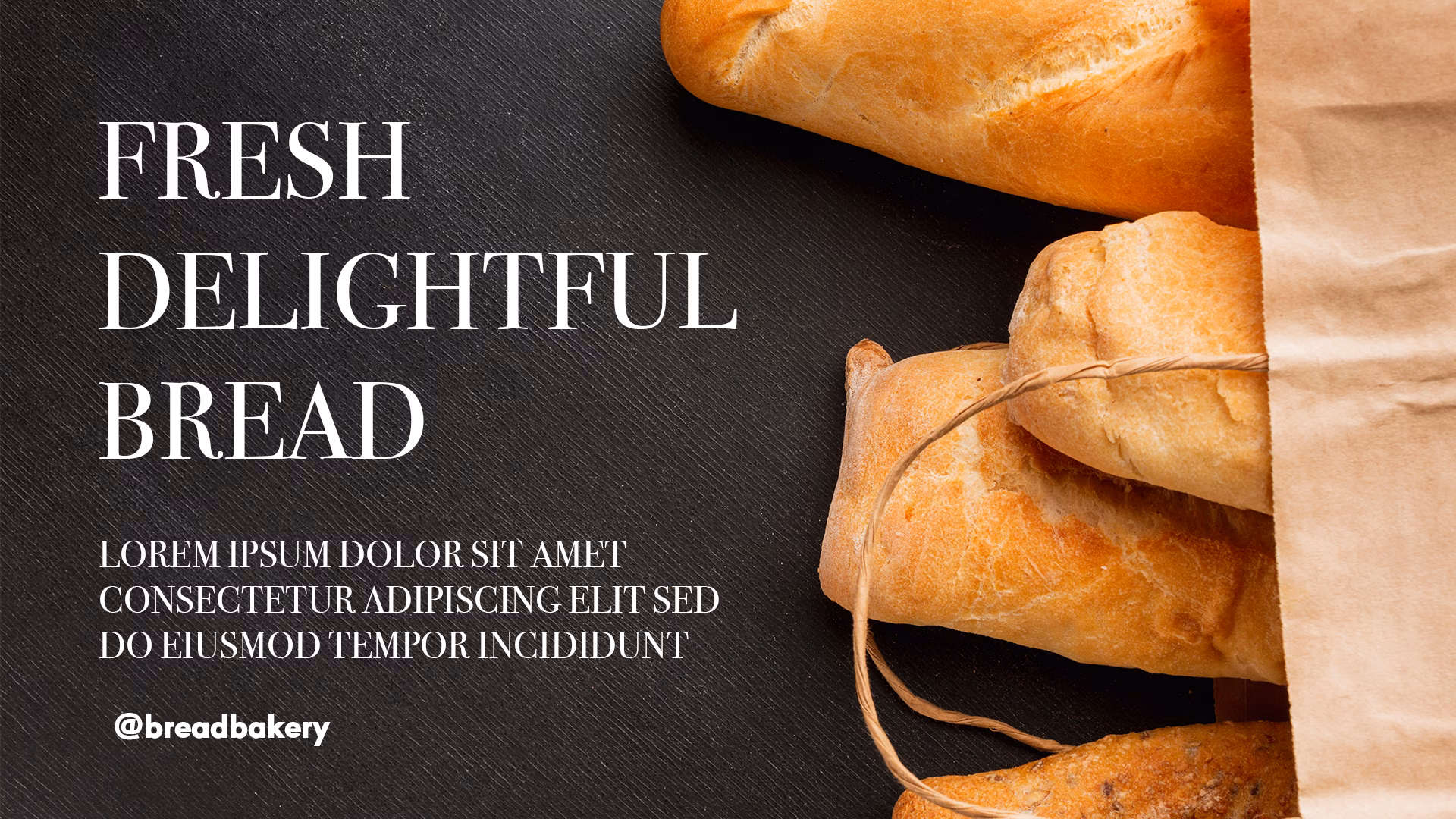 Fresh delightful bread banner secondary