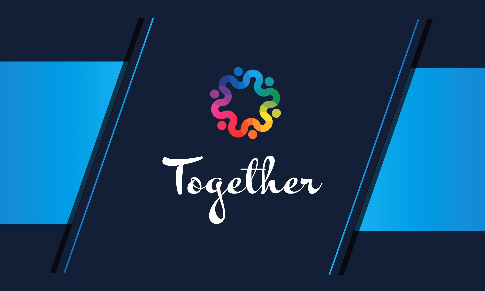 Together business card reverse side with logo