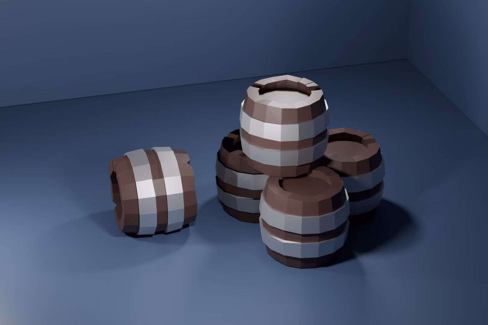 Low Poly Barrels content image 2