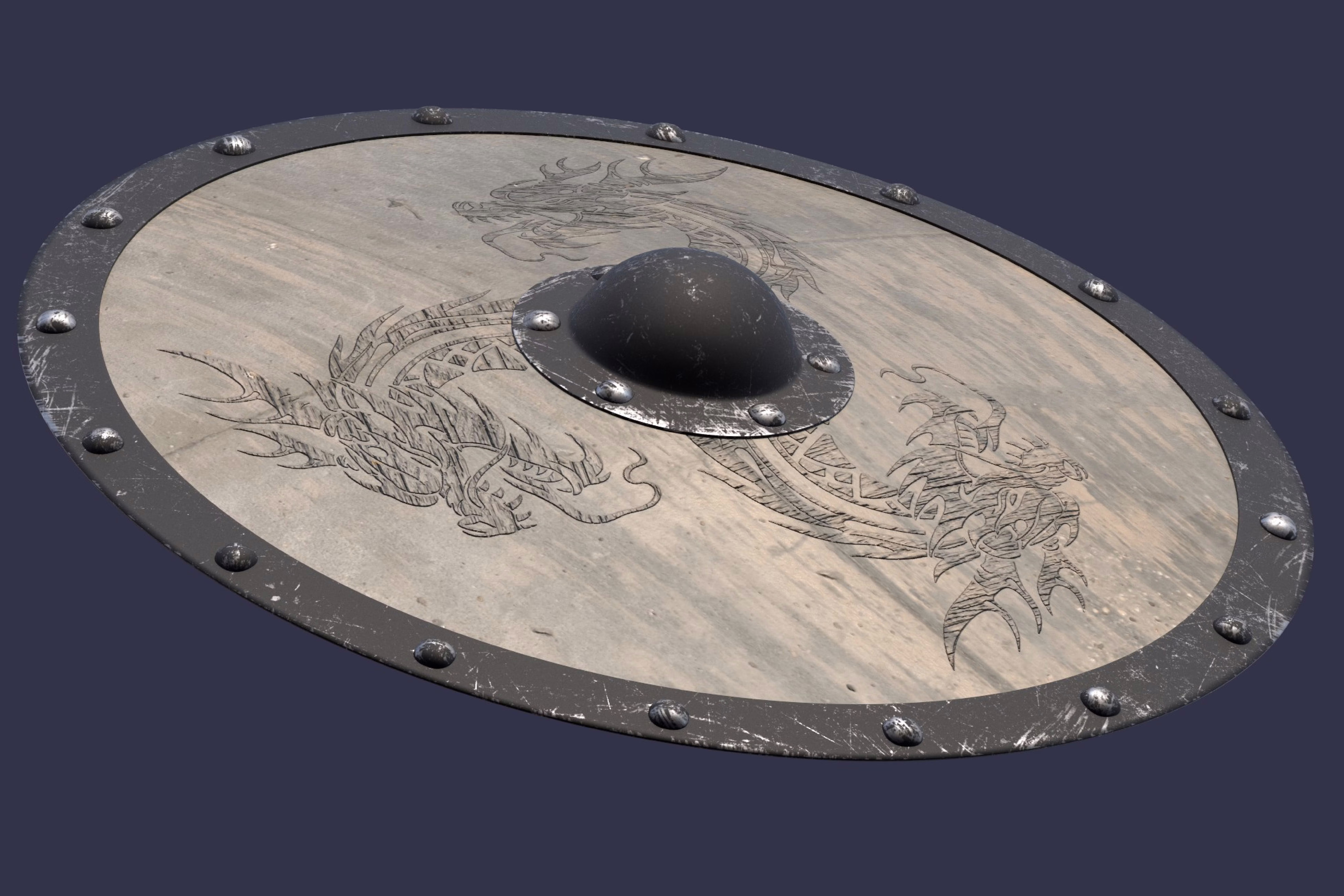 Rendered Viking Shield showcase image 2